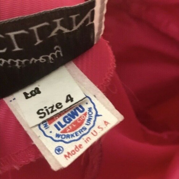 Vintage 80s Pink Taffeta Skirt Set Suit Small USA - Picture 6 of 7